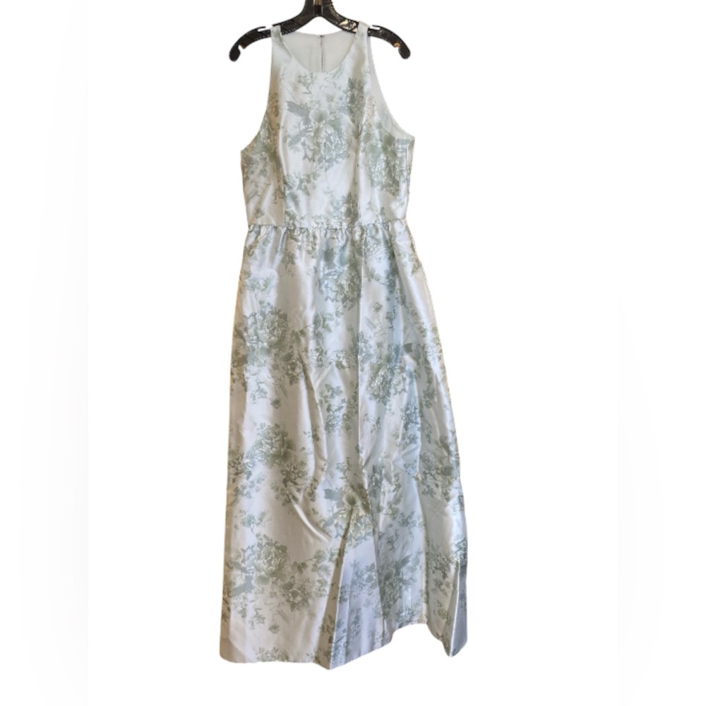 ALFRED SUNG Sage Dress with Floral Print
